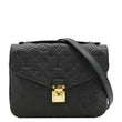 LOUIS VUITTON Metis Pochette Empreinte Leather Crossbody Bag Black