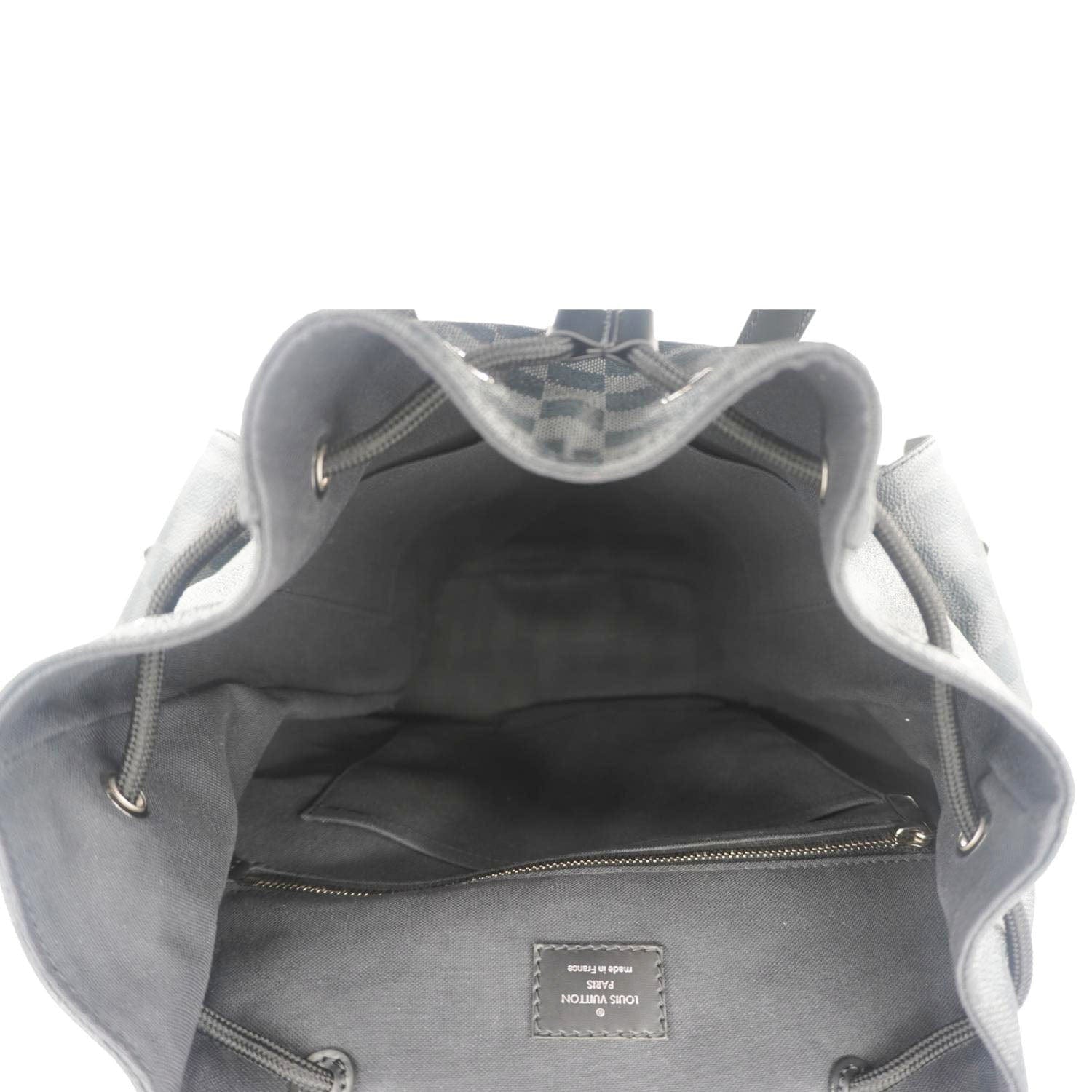 louis vuitton christopher damier graphite blue backpack LOUIS VUITTON Christopher Damier Graphite Backpack Bag Black