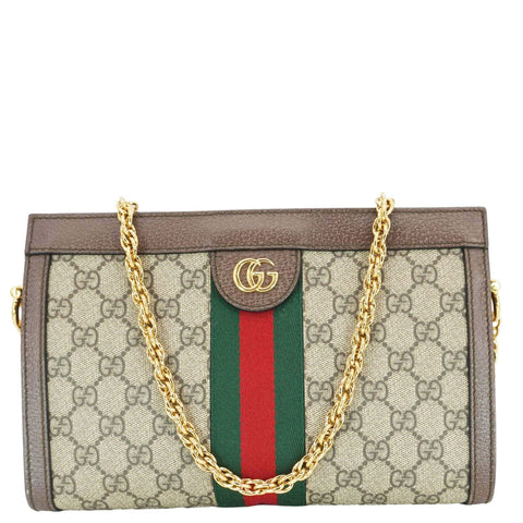 GUCCI Ophidia Medium GG Supreme Canvas Shoulder Bag Beige 503877