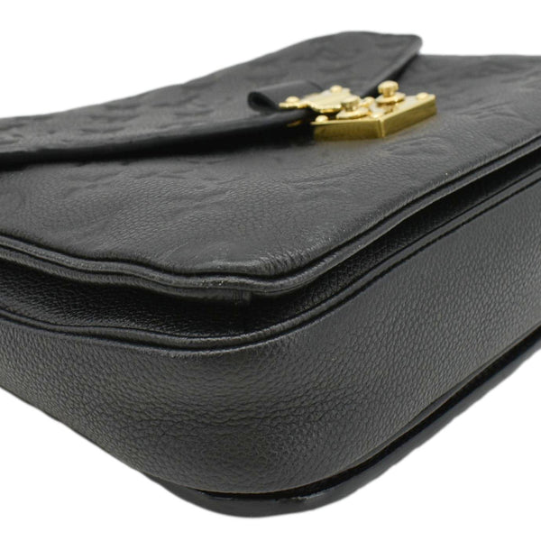 LOUIS VUITTON Metis Pochette Empreinte Leather Crossbody Bag Black