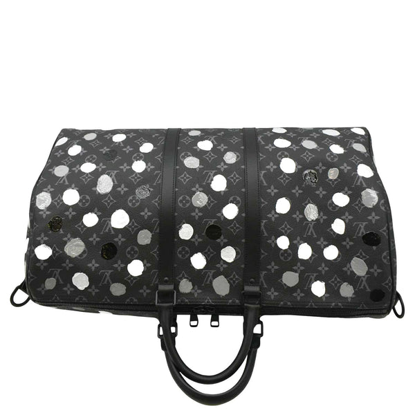 LOUIS VUITTON x YK Keepall 55 Travel Bag Black upper look