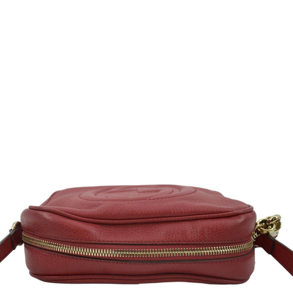GUCCI Soho Disco Small Leather Crossbody Bag Red 308364