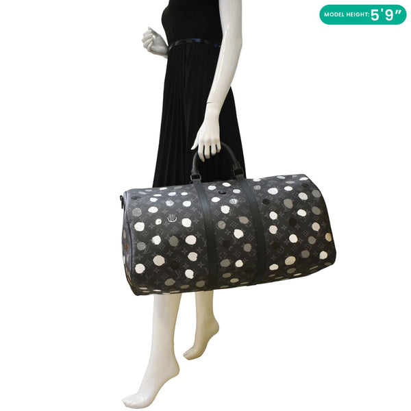 LOUIS VUITTON x YK Keepall 55 Travel Bag Black dummy look