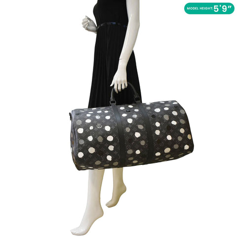 LOUIS VUITTON x YK Keepall 55 Travel Bag Black dummy look