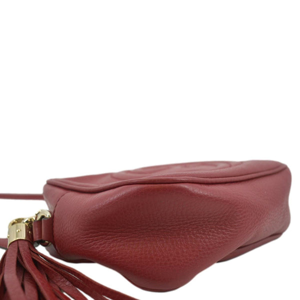 GUCCI Soho Disco Small Leather Crossbody Bag Red 308364