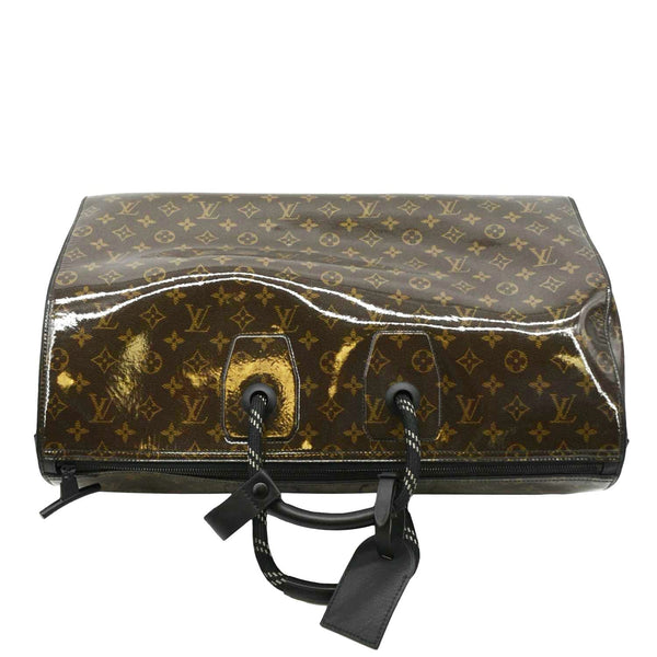LOUIS VUITTON Keepall 50 Bandouliere Travel Bag Brown upper look