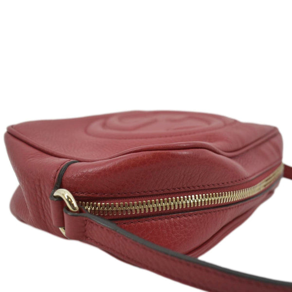GUCCI Soho Disco Small Leather Crossbody Bag Red 308364