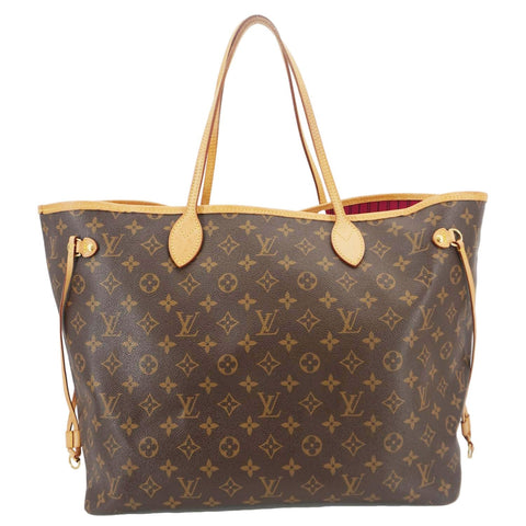 LOUIS VUITTON Neverfull GM Monogram Canvas Tote Bag Brown