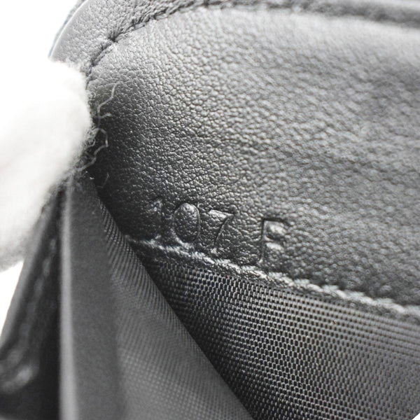 PRADA Diagramme Zip Leather Wallet Black