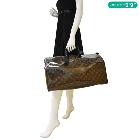 LOUIS VUITTON Keepall 50 Bandouliere Travel Bag Brown  dummy look