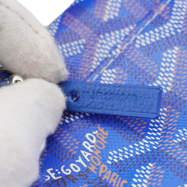 GOYARD Saint Louis PM Chevron Print Canvas Tote Bag Blue