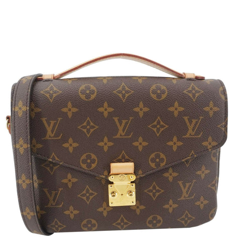 LOUIS VUITTON Metis Pochette Monogram Canvas Crossbody Bag Brown
