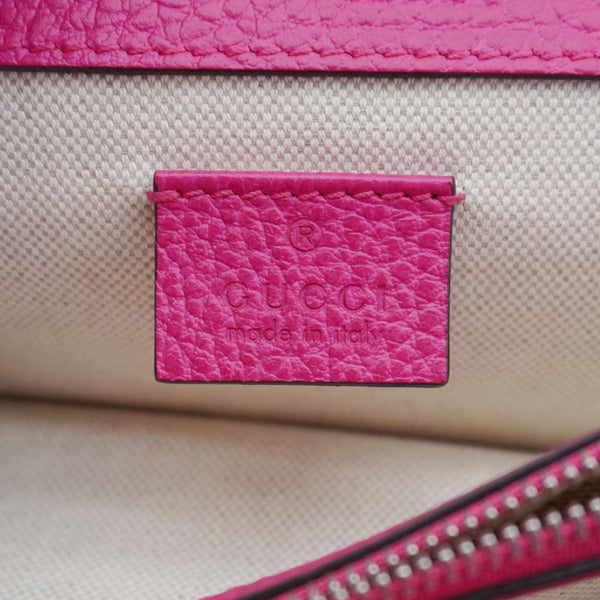 GUCCI Dionysus Small Calfskin Leather Crossbody Bag Pink 400249