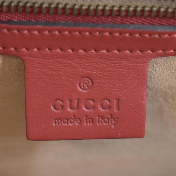 GUCCI GG Marmont Medium Matelasse Leather Top Handle Shoulder Bag Red 443505