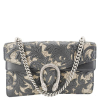 GUCCI Arabesque Small Dionysus GG Supreme Canvas Shoulder Bag Black 400249