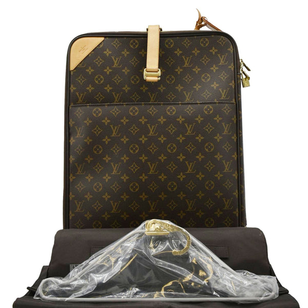 LOUIS VUITTON Pegase 55  Travel Bag Brown front side