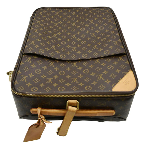 LOUIS VUITTON Pegase 55  Travel Bag Brown upoer look