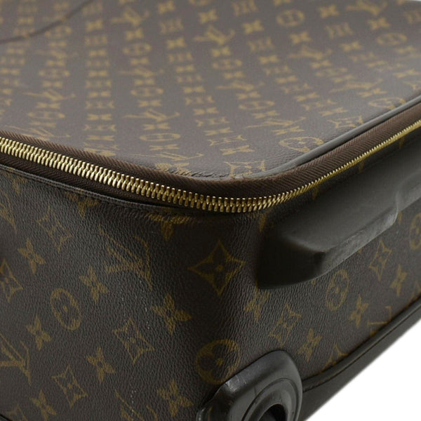 LOUIS VUITTON Pegase 55 Monogram Canvas Luggage Suitcase Travel Bag Brown