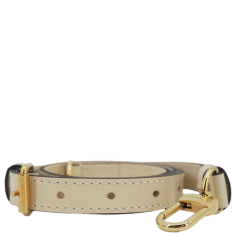 LOUIS VUITTON Leather Adjustable Shoulder Strap Beige – Flat Front View