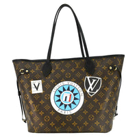 LOUIS VUITTON Neverfull My LV World Tour Monogram Canvas Tote Bag Brown