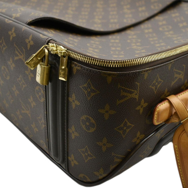 LOUIS VUITTON Pegase 55 Monogram Canvas Luggage Suitcase Travel Bag Brown