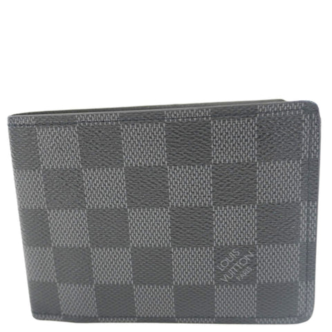 LOUIS VUITTON Damier Graphite Canvas Multiple Wallet Black
