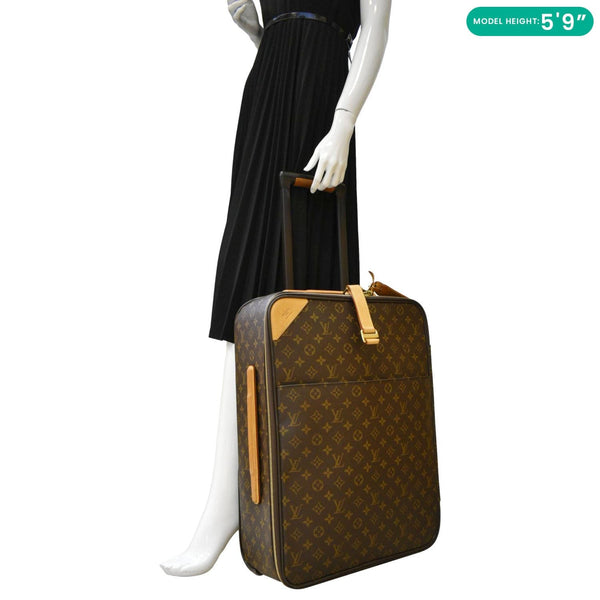 LOUIS VUITTON Pegase 55  Travel Bag Brown dummy look