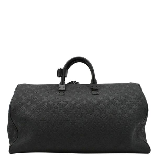 LOUIS VUITTON Keepall 50 by Virgil Abloh Travel Bag Absolute Black front side