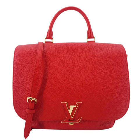 LOUIS VUITTON Volta Taurillon Leather Shoulder Bag Coquelicot