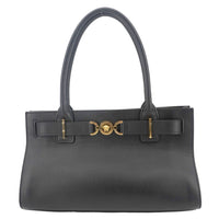 Versace Medusa '95 Smooth Leather Tote Bag Black