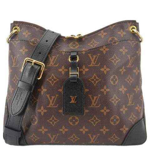LOUIS VUITTON Odeon NM MM Monogram Canvas Shoulder Bag Black