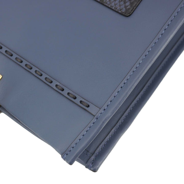 FENDI Sunshine Leather Crossbody Tote Bag Blue