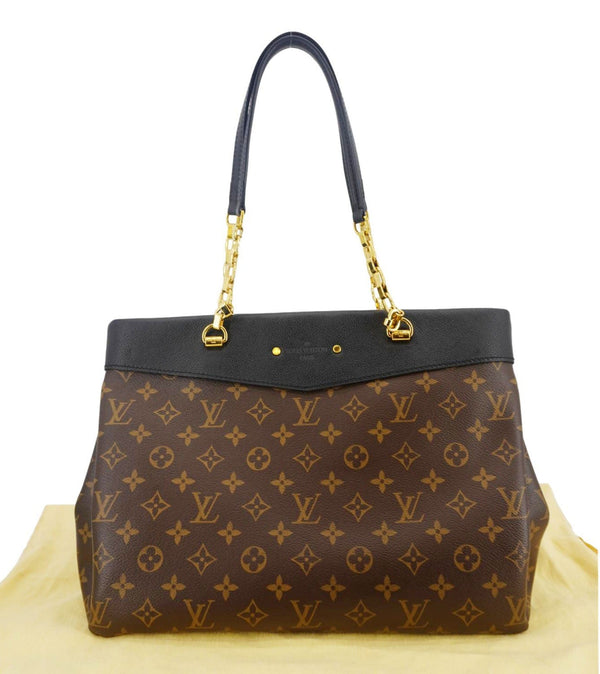 LOUIS VUITTON Pallas BB Monogram Canvas Shoulder Bag Black