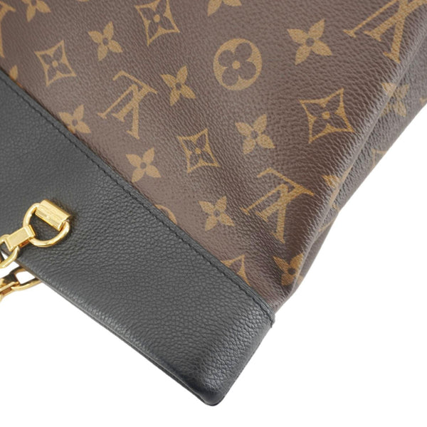 LOUIS VUITTON Pallas BB Monogram Canvas Shoulder Bag Black