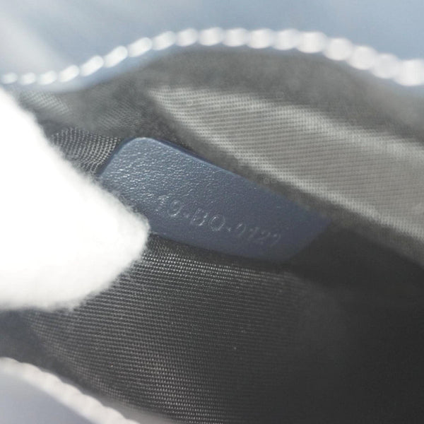 CHRISTIAN DIOR X KAWS Saddle Leather Wristlet Navy Blue