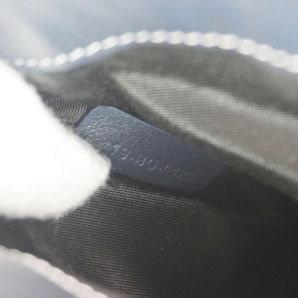 CHRISTIAN DIOR X KAWS Saddle Leather Wristlet Navy Blue