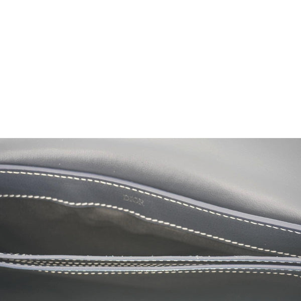 CHRISTIAN DIOR X KAWS Saddle Leather Wristlet Navy Blue