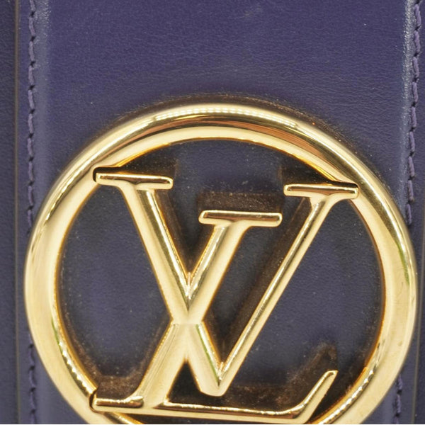 LOUIS VUITTON LV Pont 9 Calfskin Leather Shoulder Bag Navy Blue