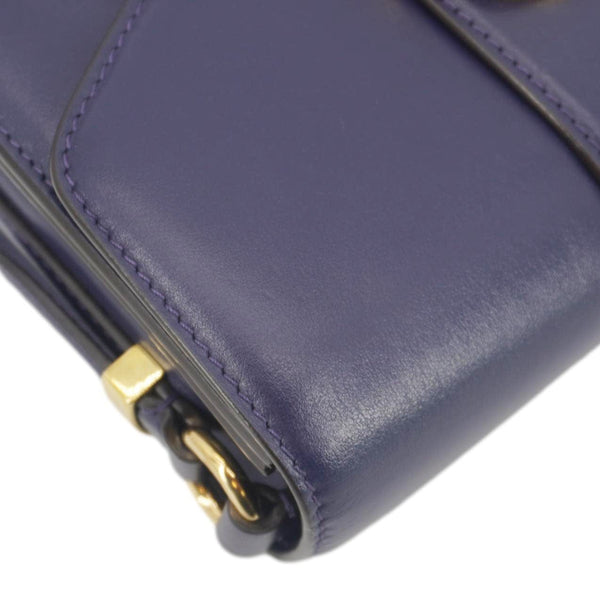 LOUIS VUITTON LV Pont 9 Calfskin Leather Shoulder Bag Navy Blue