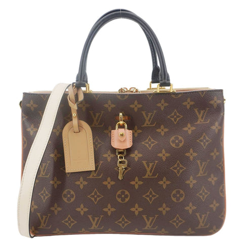 LOUIS VUITTON Millefeuille Monogram Canvas Shoulder Bag Brown