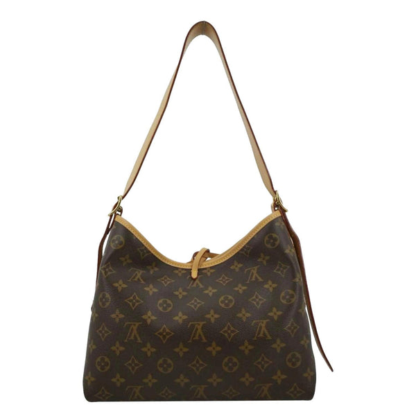 LOUIS VUITTON Classic Carryall PM Shoulder Bag Brown with back view