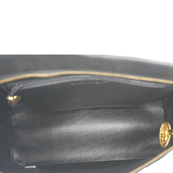 CHANEL Medallion Quilted Leather Tote Bag Black