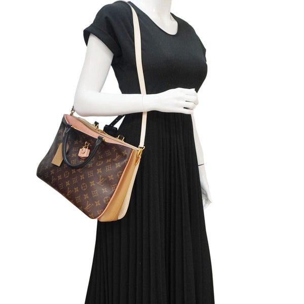 LOUIS VUITTON Millefeuille Monogram Canvas Shoulder Bag Brown