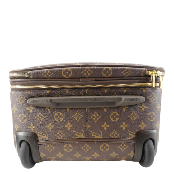 LOUIS VUITTON Pegase 55 Monogram Canvas Luggage Suitcase Travel Bag Brown