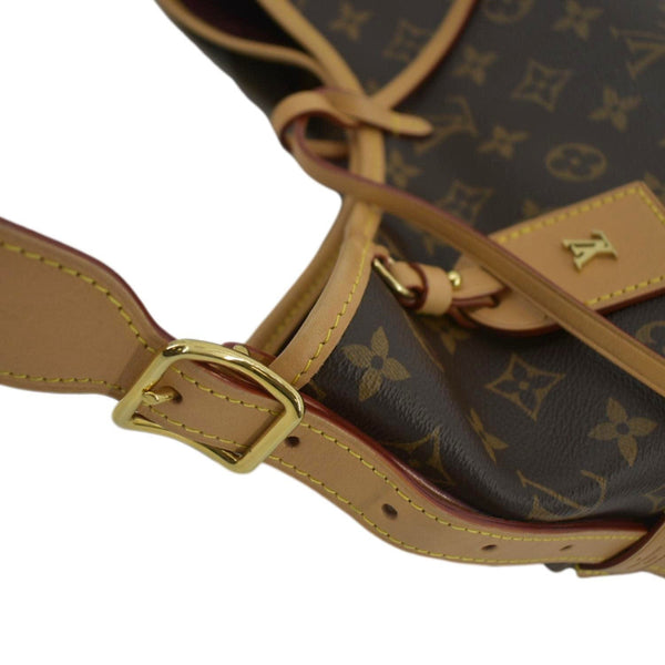 LOUIS VUITTON Classic Carryall PM Shoulder Bag Brown with right side view