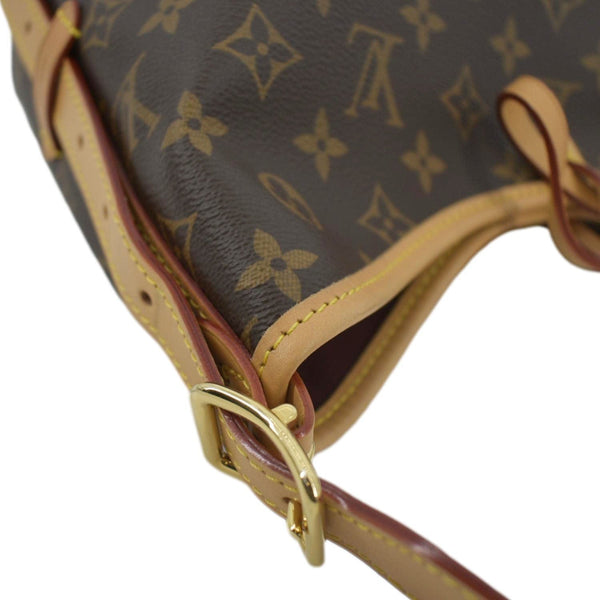 LOUIS VUITTON Classic Carryall PM Shoulder Bag Brown with left corner view