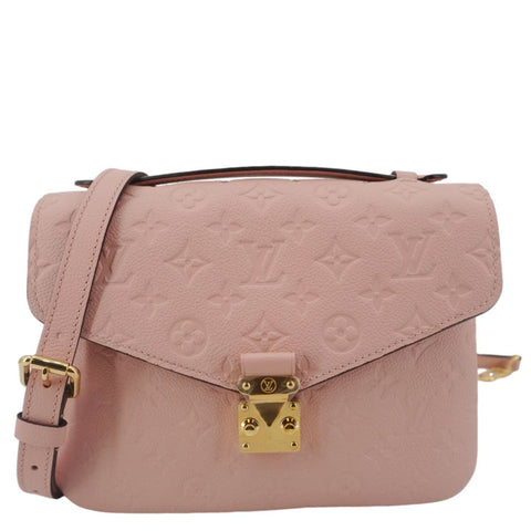 LOUIS VUITTON Metis Pochette Empreinte Leather Crossbody Bag Pink