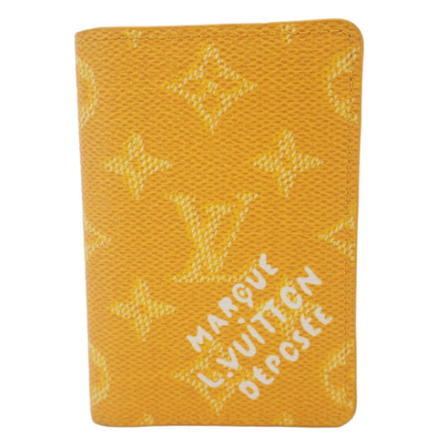 LOUIS VUITTON Monogram Heritage Canvas Pocket Organizer Yellow