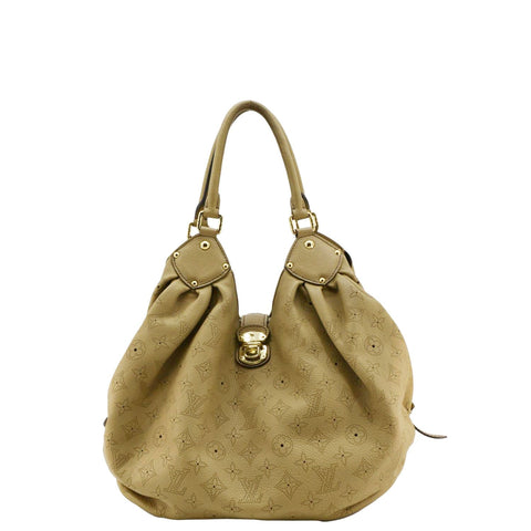 LOUIS VUITTON Solar Large Mahina Leather Hobo Bag Beige