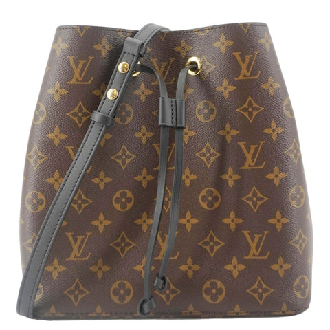 LOUIS VUITTON Neonoe MM Monogram Canvas Shoulder Bag Brown